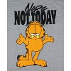 Seven Times Six Garfield Shirt Men's Nope Not Today Adult Short Sleeve Tee Gray - 2 of 3