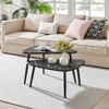 Danya B. 2pc 18.50"x29.5" Aurora Asymmetrical Modern Oval Teardrop Semi-Nested Modular Coffee Table Set - 3 of 4