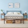 Bed Frame with Headborad & Footboard, Sturdy Metal Platform Bed Frame with Iron-Art Sweet Hear - 3 of 4