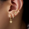 Small Gold Huggie Hoop Earrings Set for Women Men Hypoallergenic 14K Plated Stack Cartilage Earrings, Multiple Piercing - 2 of 4