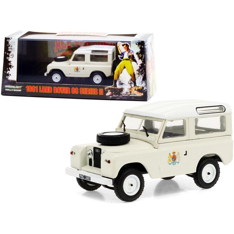 1961 Land Rover 88 Series II Station Wagon Cream "Ace Ventura 2: When Nature Calls" (1995) Movie 1/43 Diecast Car by Greenlight, 1 of 4