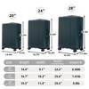 KTMBDW 20"/24"/28" 3 pcs/set in ABS Spinner Wheel Luggage, Carry on Suitcase, TSA Combination Lock - 4 of 4