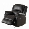 Royal Hamption Motion Manual Rocker Recliner Chair, Plush Black Faux Leather - 3 of 4