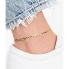RMZ GOLD NYC Gold Anklet for Women Flat Mariner Anklet 18K Gold Flat Marina Link Anklet for Women - Made In Brazil - 2 of 2