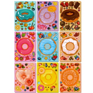 Wrapables Make a Face Stickers, Make Your Own Animal, Food, Dress-Up Stickers, DIY Craft Activities, Party Favors (24 Sheets) - 1 of 4