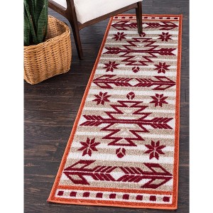 Unique Loom    Outdoor Modern Albuquerque Area Rug - 1 of 4