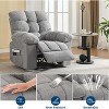 Recliner Rocking Chair with Massage and Heat, Wide Overstuffed Ergonomic Fabric Recliner with Breathable Upholstery, 2 Side Pockets & Remote Control - 4 of 4