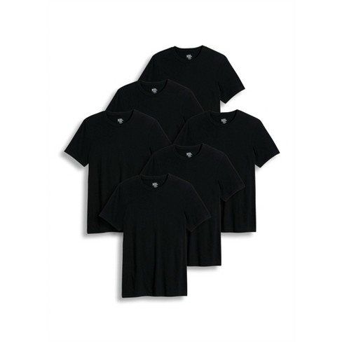 Jockey Men s Big Tall Classic Crew Neck T shirt 6 Pack 2xlt Black Target