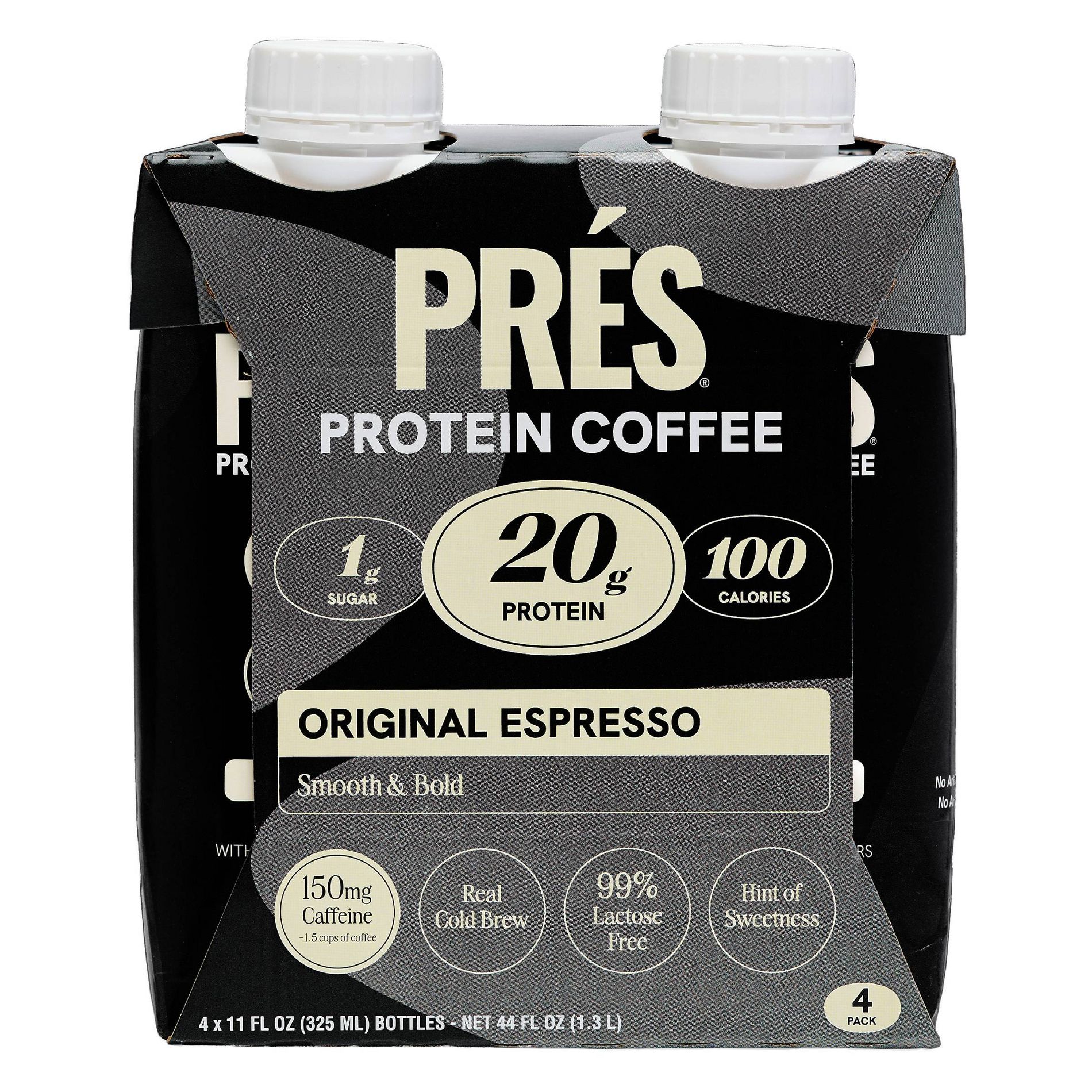 PRÉS Original Cold Brew Protein Coffee - 20g Protein - 4pk/11 fl oz