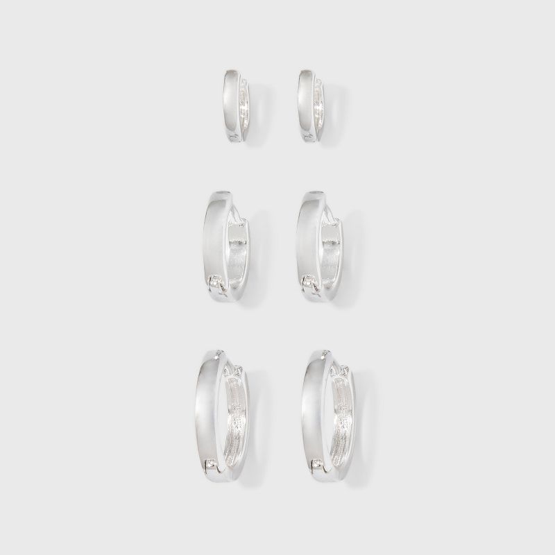 Small Hoop Earring Set 3pc - A New Day&#153;, 1 of 8