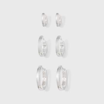 Small Hoop Earring Set 3pc - A New Day™