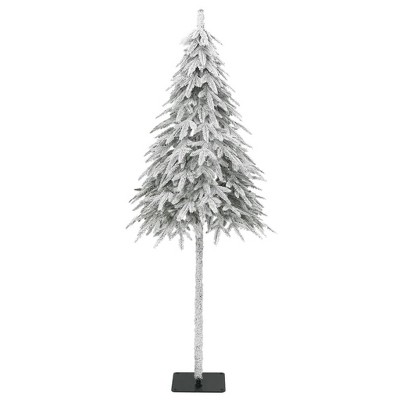 vidaXL Artificial Christmas Tree White PE, Metal 59.1 in