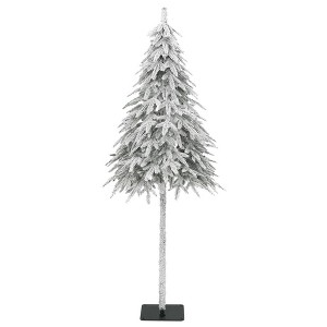 vidaXL Artificial Christmas Tree White PE, Metal 59.1 in - 1 of 4