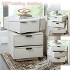 WOWLIVE 3 Drawer Nightstand with Rotating Drawers, Modern Wood Bedside Table for Bedroom Living Room, Small Dresser - 2 of 4