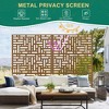 TUYOHW Metal Privacy Screen Outdoor, Decorative Privacy Panels, Freestanding Privacy Screen for Patio, Garden, Pool (White Square) - 4 of 4