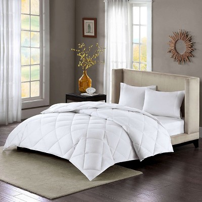 Cotton Sateen Down Alternative Comforter Level 3 Warmest 3M Thinsulate Maximum Warmth (Full/Queen) White