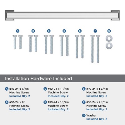 Polished Chrome 13" Appliance Pull with Mounting Hardware