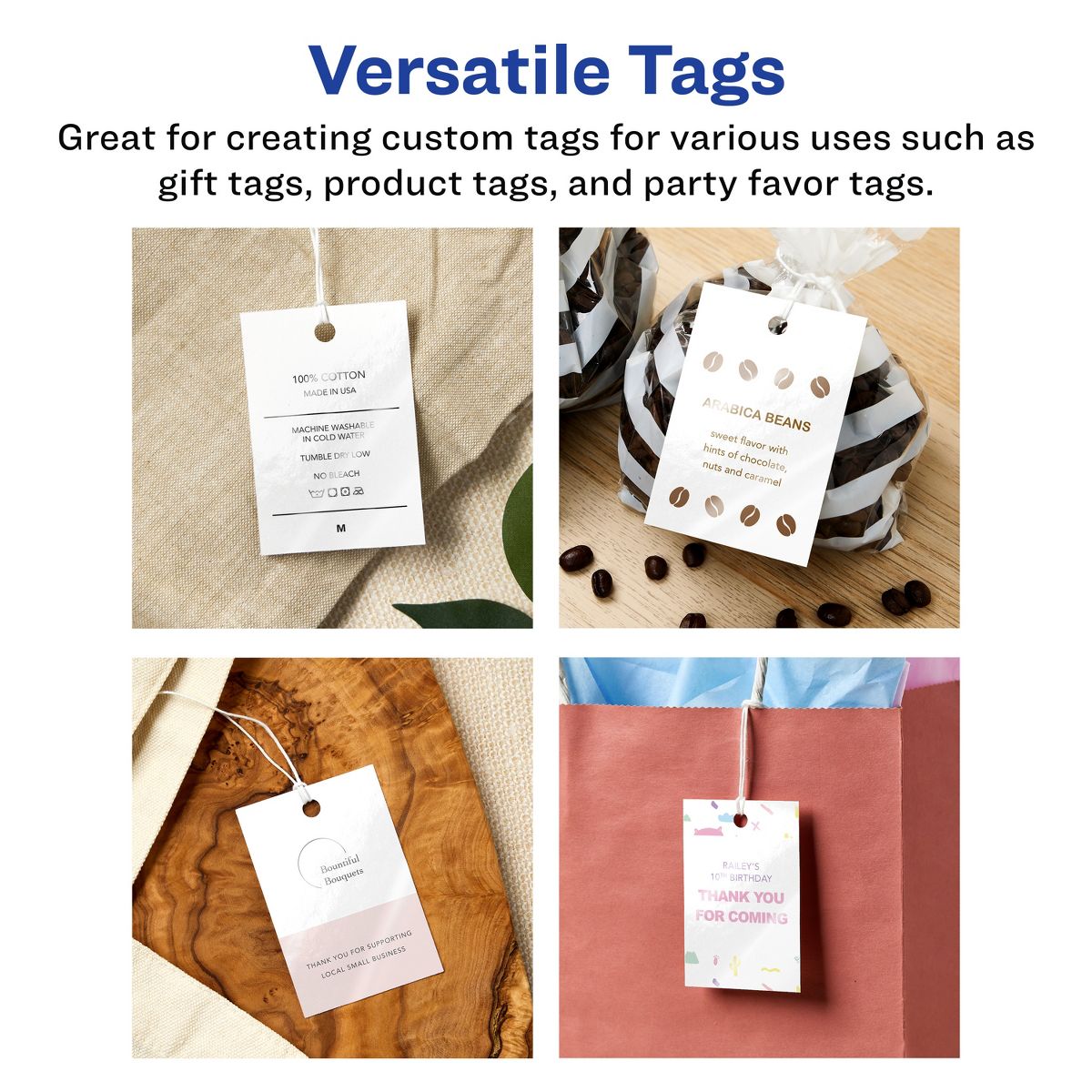 Avery 2" x 3" Rectangle, Glossy White Printable Tags - thumbnail 3