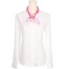 INSPIRE CHIC Women's Bowknot Printed Blended Cotton Small Square Gauze Scarves 1Pc - 2 of 4