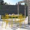 LeisureMod Devon Modern Aluminum Outdoor Stackable Dining Chair - 2 of 4