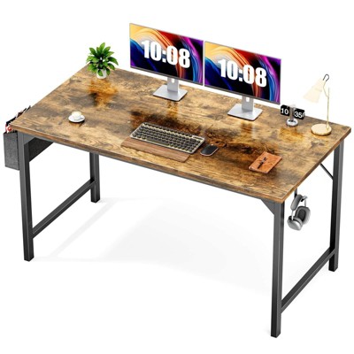 NicBex Modern Computer Home Office Desk with 1 Side Storage Bag and Headphone Hook