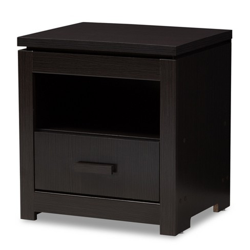 Bienna Modern And Contemporary Finished 1 Drawer Nightstand Dark