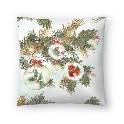 Beach Throw Pillows for Couch Small Couch Pillows Floral Pillows Christmas Cover 18x18 inch Christmas Ornament Christmas Pillow Winter Holiday Throw