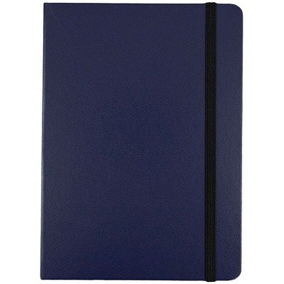 JAM Paper Hardcover Notebook w/Elastic Closure Medium Journal 5 x 7 Blue 340526608