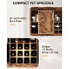COZONY 55" Coffee Bar Cabinet with LED & Power Outlet, Tall Buffet Hutch with Barn Door, Wine Glass Rack, Kitchen Storage for Dining Room - 2 of 4
