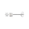 Saint Roman Sterling Silver Solitaire Earrings – Rhodium-Plated with Zirconium Oxide and Butterfly Clutch Backing - 3 of 3