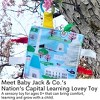 Baby Jack The Learning Lovey Washington D.C. Nation's Capital White House Stroller Toy Square with Tags 8"x 8" - 2 of 4