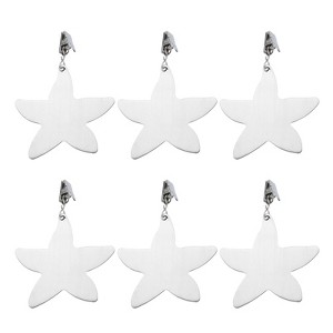 Unique Bargains Stainless Steel Starfish Shape Tablecloth Weight Clips Silver 3.15" x 3.15" - 1 of 4