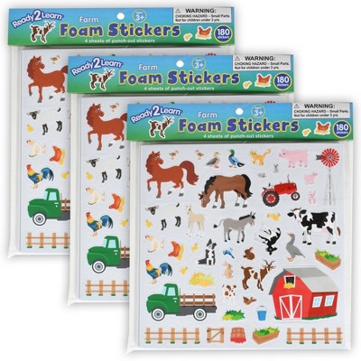 Ready 2 Learn™ Foam Stickers - Farm - 180 Per Pack - 3 Packs : Target