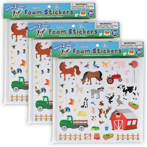READY 2 LEARN™ Foam Stickers - Farm - 180 Per Pack - 3 Packs - 1 of 4