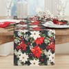 Saro Lifestyle Poinsettia And Berries Table Runner, 16"x72", Multi - 3 of 3