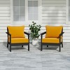 WestinTrends Avalon Outdoor Modern HDPE Patio Club Chairs with Deep Seat Cushions (Set of 2) - 2 of 4