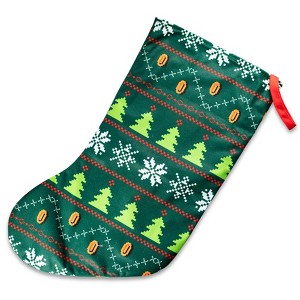 Sunrise Identity Super Mario Bros. Retro Embroidered Holiday Stocking - 1 of 4