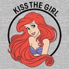 Men's The Little Mermaid Ariel Kiss the Girl  T-Shirt - Athletic Heather - Medium - 2 of 4