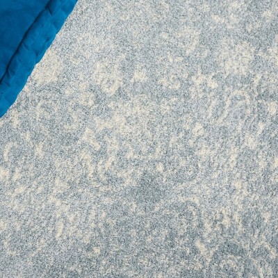 Adirondack Slate and Ivory Round Synthetic Area Rug