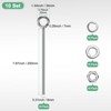 Unique Bargains Stainless Steel Durable Rust-Resistant Eyebolts with Nuts Washers Male Screw for Fastening 10 Pcs - 3 of 4