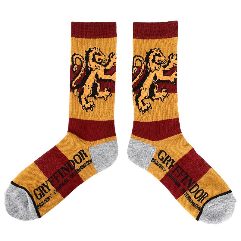Harry Potter Gryffindor Athletic Crew Socks for Men, 2 of 4