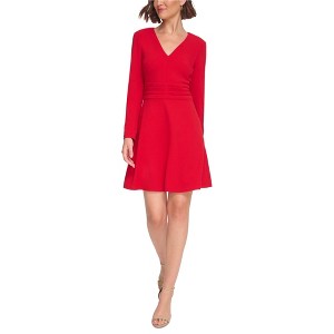 Tommy Hilfiger Womens Pleated Waist Fit & Flare Dress - 1 of 1