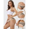 Allegra K Women's Cotton Low Waist Stretch Soft Comfortable High Cut Underwear Multicolored - 3 of 4