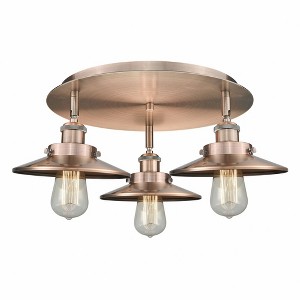 Ballston Urban - 3 Light Flush Mount In Industrial Style-5.5 Inches Tall and 19.75 Inches Wide - 1 of 1