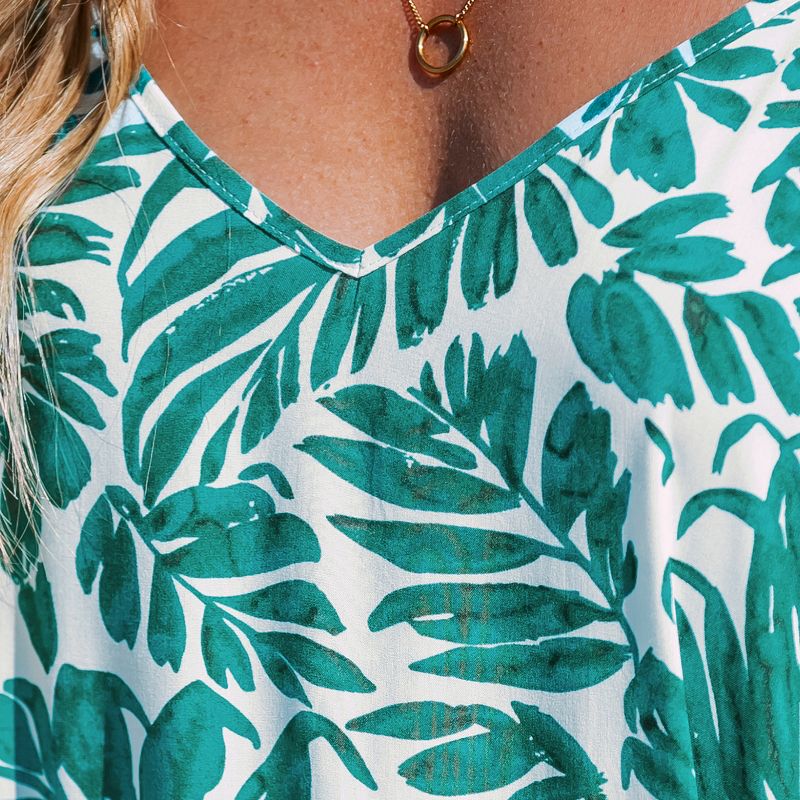 Women's Green Tropics Sleeveless Flowing Maxi Dress - Cupshe, 3 of 6
