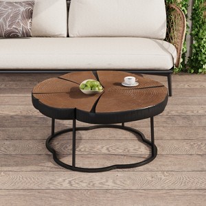 Christopher Knight Home Amira Industrial Handcrafted Lightweight Concrete Irregular Coffee Table - 1 of 4