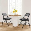 2 Pack Beige Folding Chairs With Padded Cushion and Back, Folding Chairs for Outside - 4 of 4