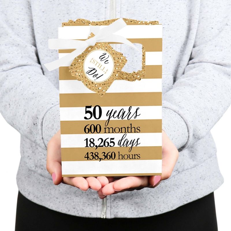 Big Dot of Happiness We Still Do - 50th Wedding Anniversary Party Favor Boxes - Set of 12, 5 of 7