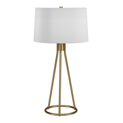 Hudson and Canal 28" Tall Table Lamp with Drum Fabric Shade