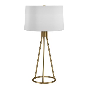 Hudson and Canal 28" Tall Table Lamp with Drum Fabric Shade - 1 of 4